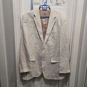 Mantoni Linen Cream Blazer Size 44